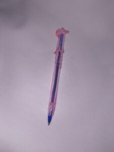 Lapicera Artesanal de Resina Epoxi Rosa Traslúcida