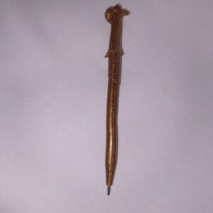 Lapicera Artesanal de Resina Epoxi Cobre Dorado con Glitter