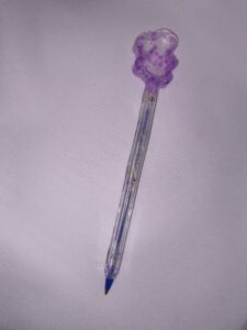 Lapicera Artesanal de Resina Cristal Lilac Fantasy