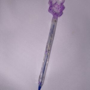 Lapicera Artesanal de Resina Cristal Lilac Fantasy