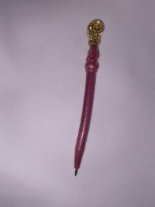 Lapicera de Resina Epoxi Fucsia y Dorado