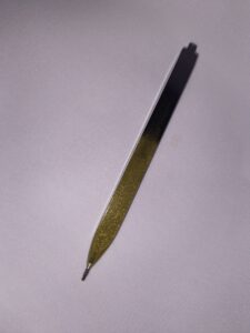 Lapicera Artesanal de Resina Epoxi Negro y Dorado en Degradé