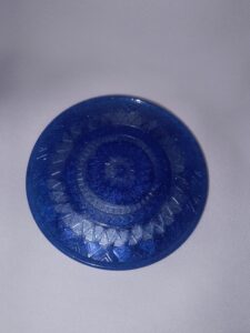 Posavasos / Posatazas Artesanal Mandala de Resina Azul Cobalto