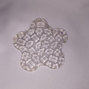 Posavasos / Posatazas Artesanal Flor de Cristal con Relieve y Glitter